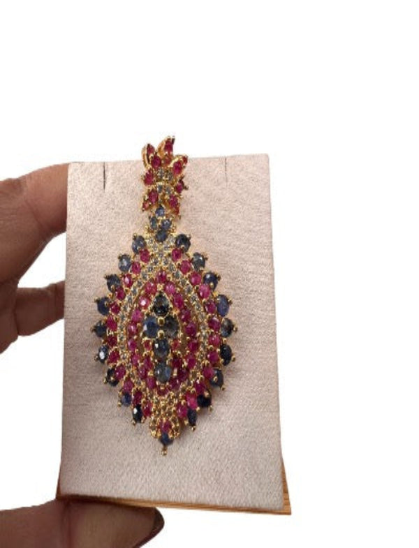 Genuine Ruby and Sapphire Pendanrs