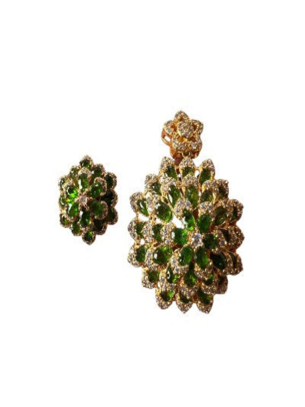 Emerald Mogok Emerald Pendant and Ring