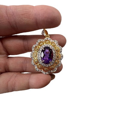Natural Amethyst Pendant