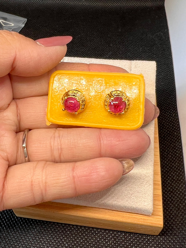Natural Ruby Earrings