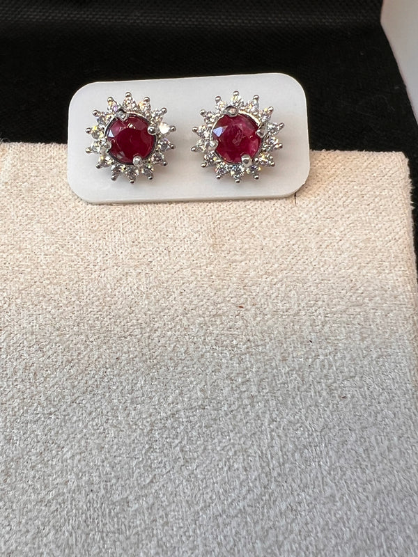 Natural Ruby Stud Earrings