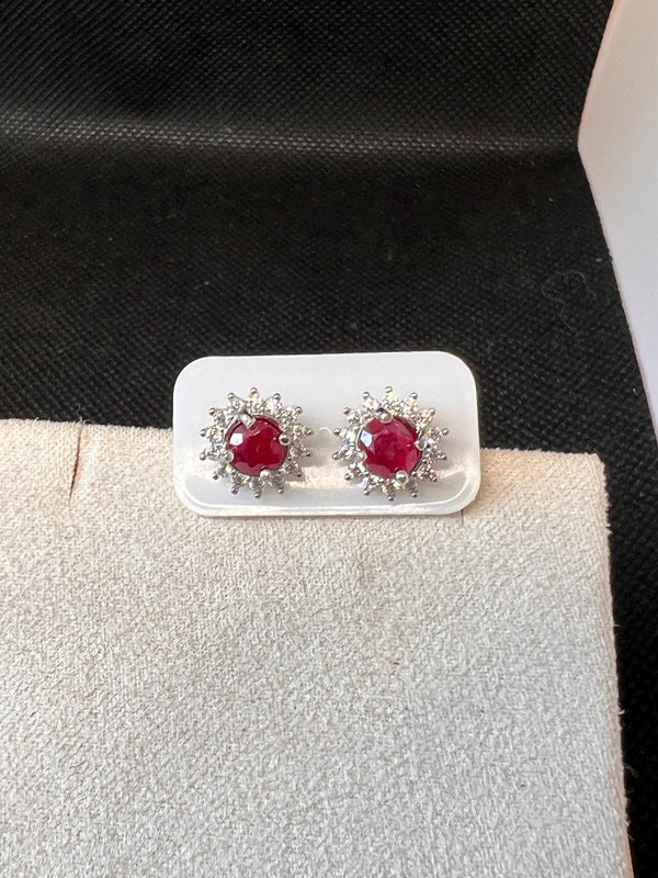 Natural Ruby Stud Earrings