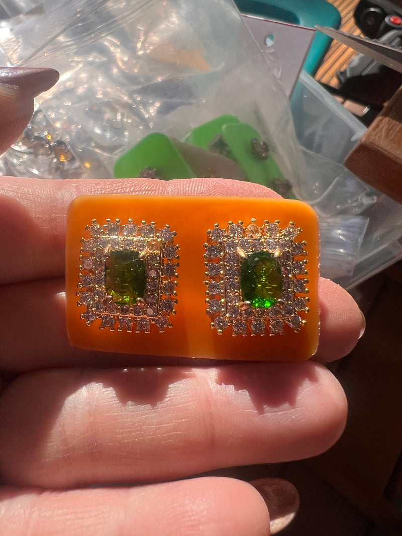 Diopside Emerald Earrings