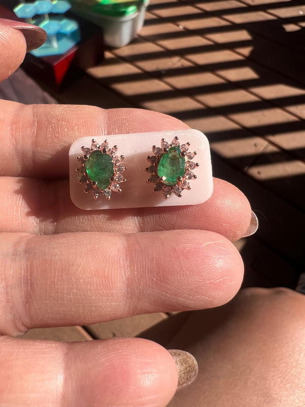 Natural Emerald Earrings