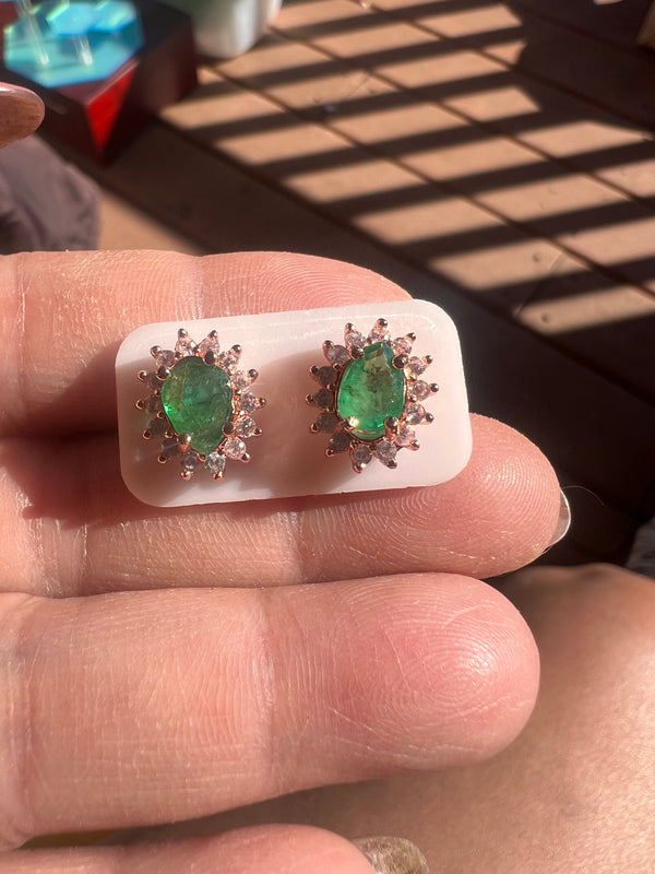 Natural Emerald Earrings