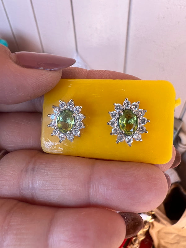 Peridot Stud Earrings