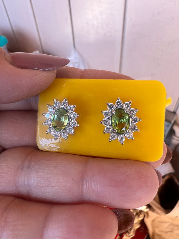 Peridot Stud Earrings