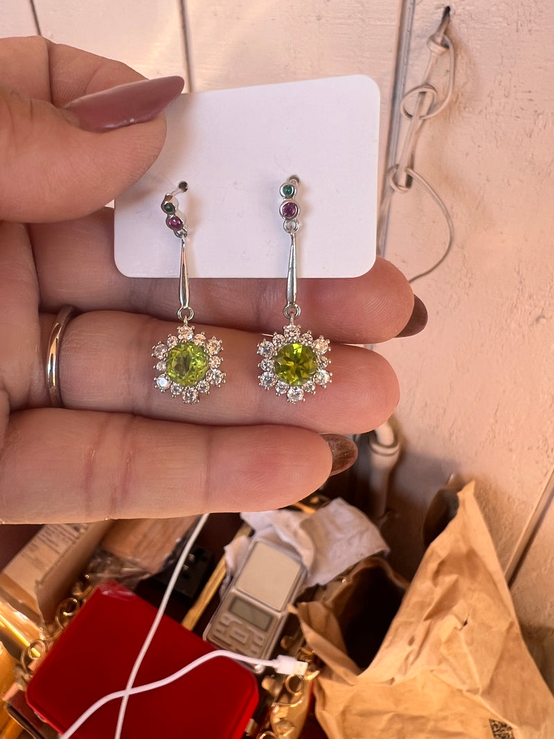Natural Peridot Earrings