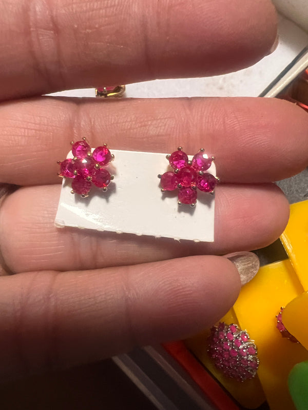 Natural Ruby Earrings