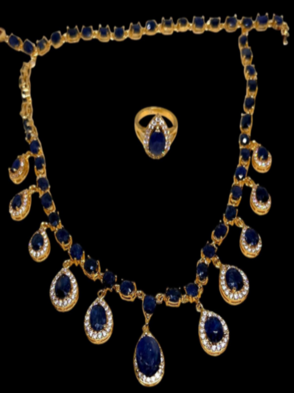 Genuine Sapphire Necklace & Ring